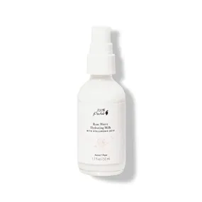 100% PURE Rose Water Hydrating Milk Face Moisturizer Natural Care Hyaluronic Acid, Squalene Replenish Suppleness Dry Dehydrated Skin - Vegan - 1.7oz