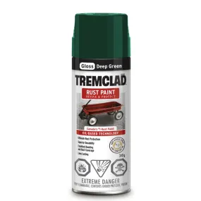 340g Tremclad Rust Paint Spray Can, Gloss Deep Green