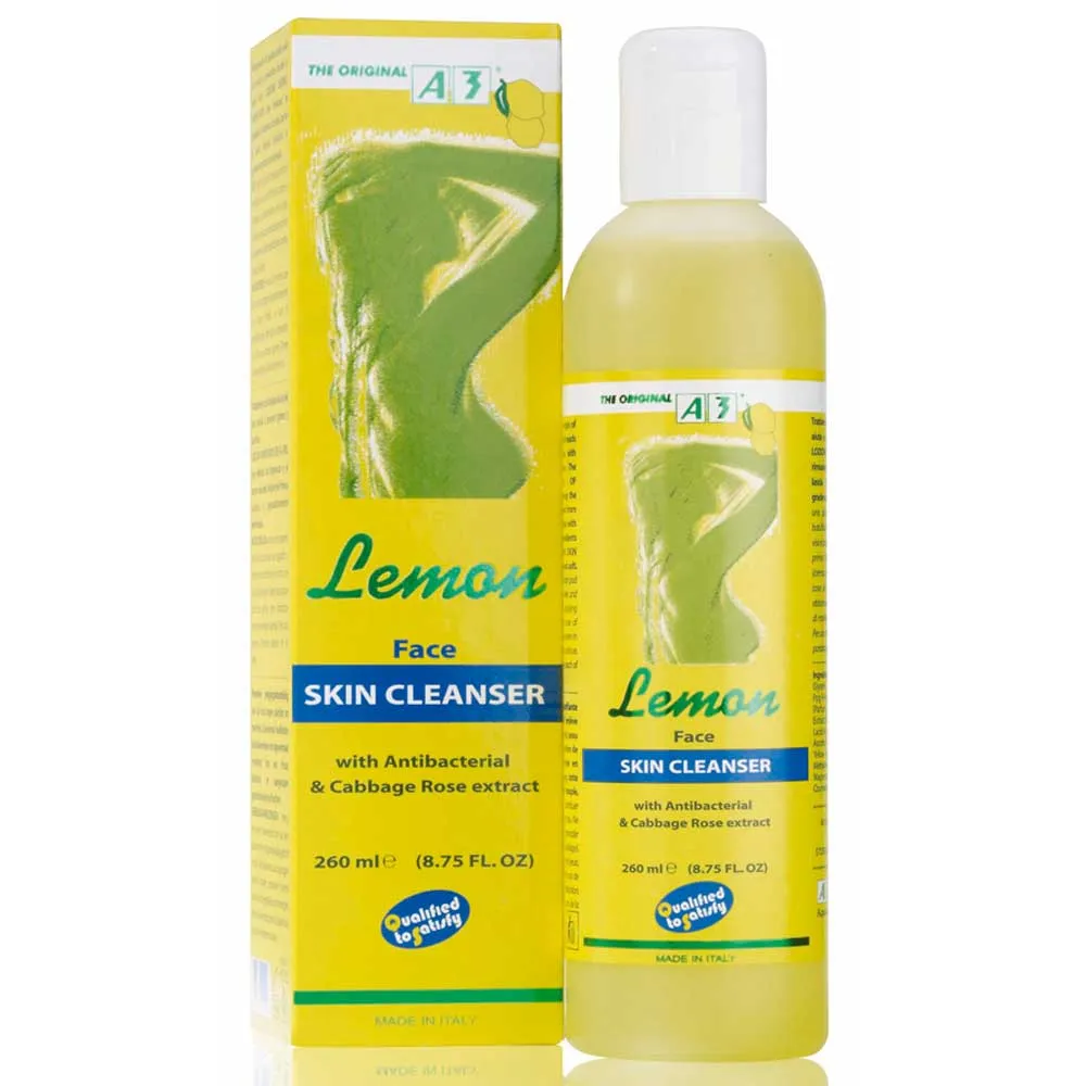 A3 Lemon Face Skin Cleanser with Anti-Bacterial & Cabbage Rose Extract 260ml