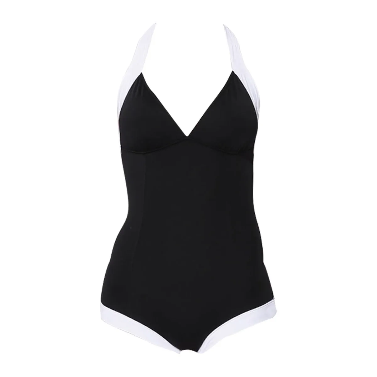 Black Vintage One Piece Swimsuit