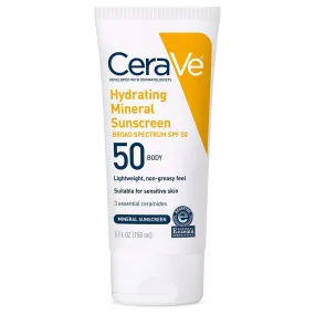 CeraVe Hydrating 100% Mineral Sunscreen Body Lotion - SPF 50