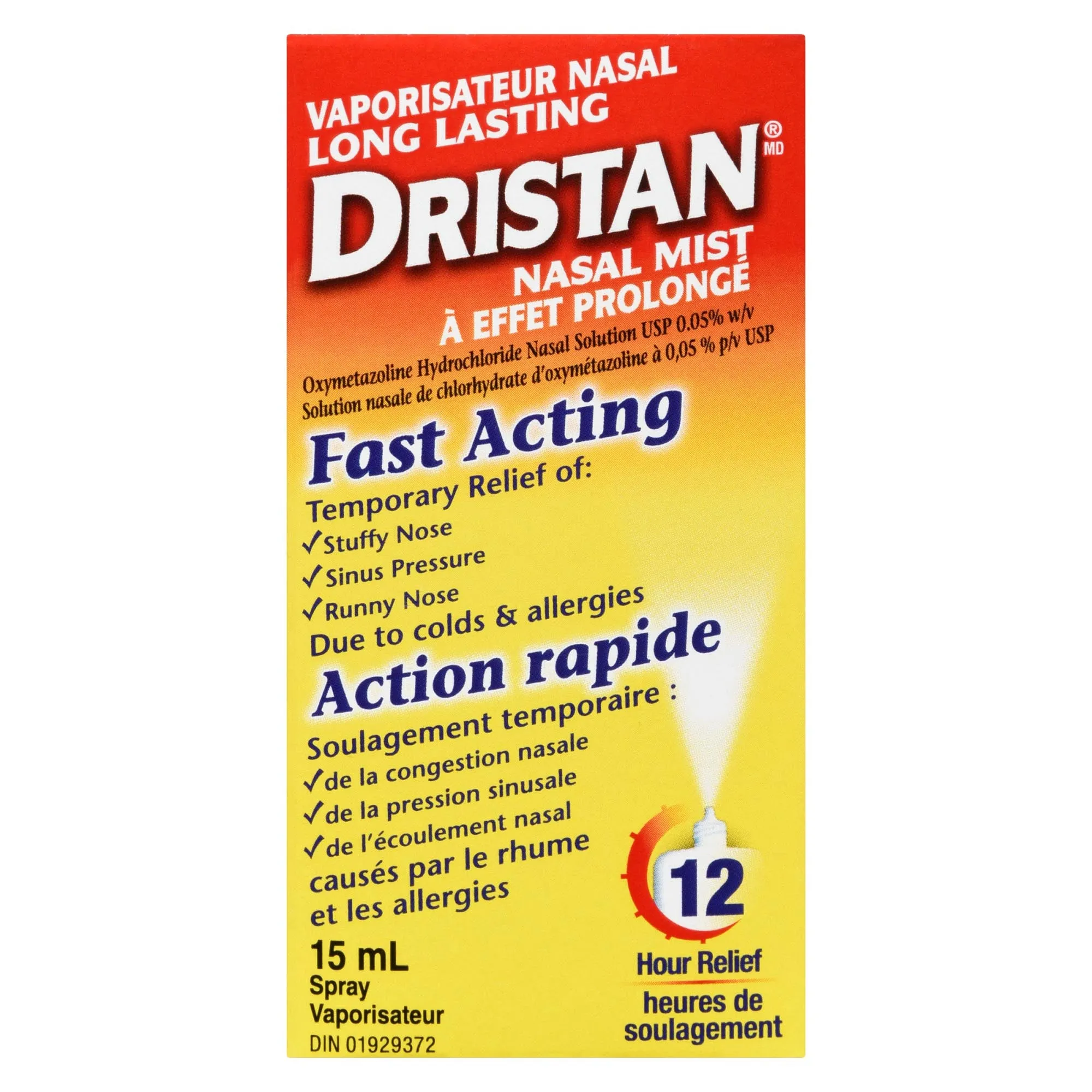 Dristan Long Lasting Nasal Mist Spray - 15ml