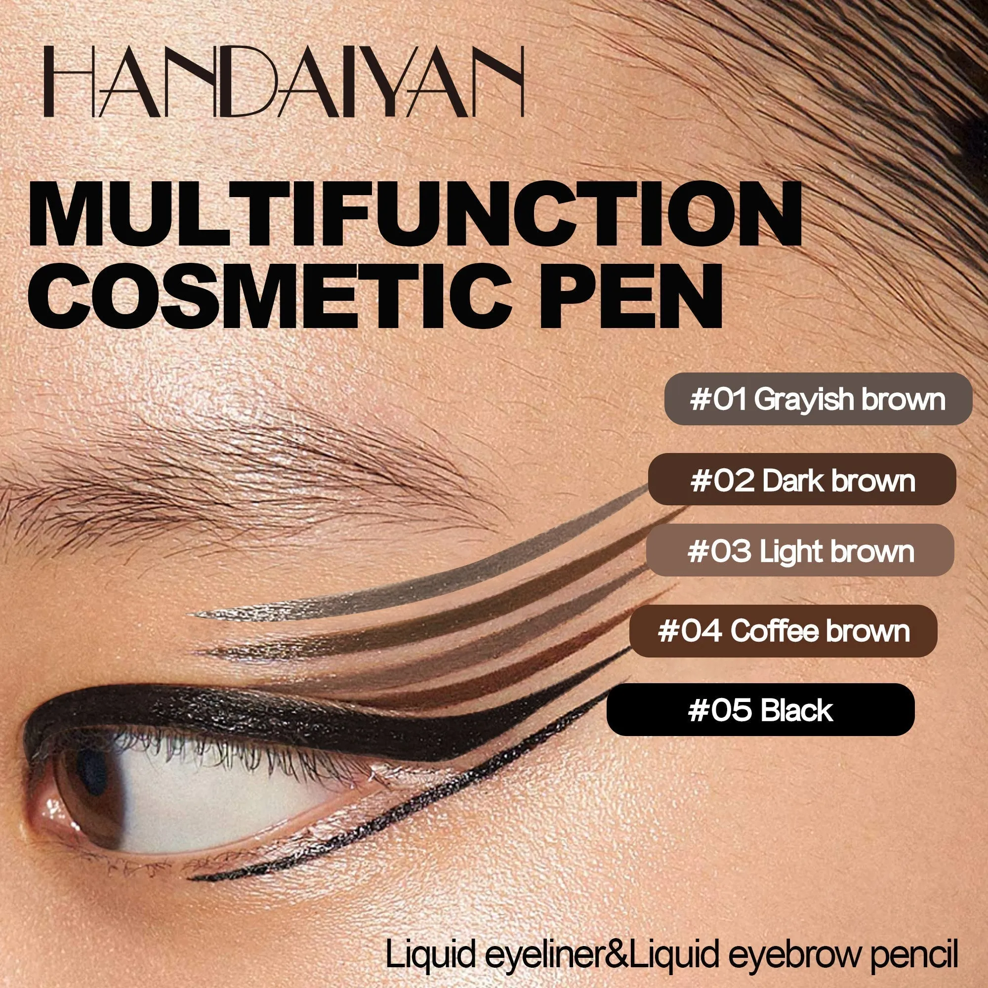 HANDAIYAN 5 Colors Liquid Eyebrow Pen