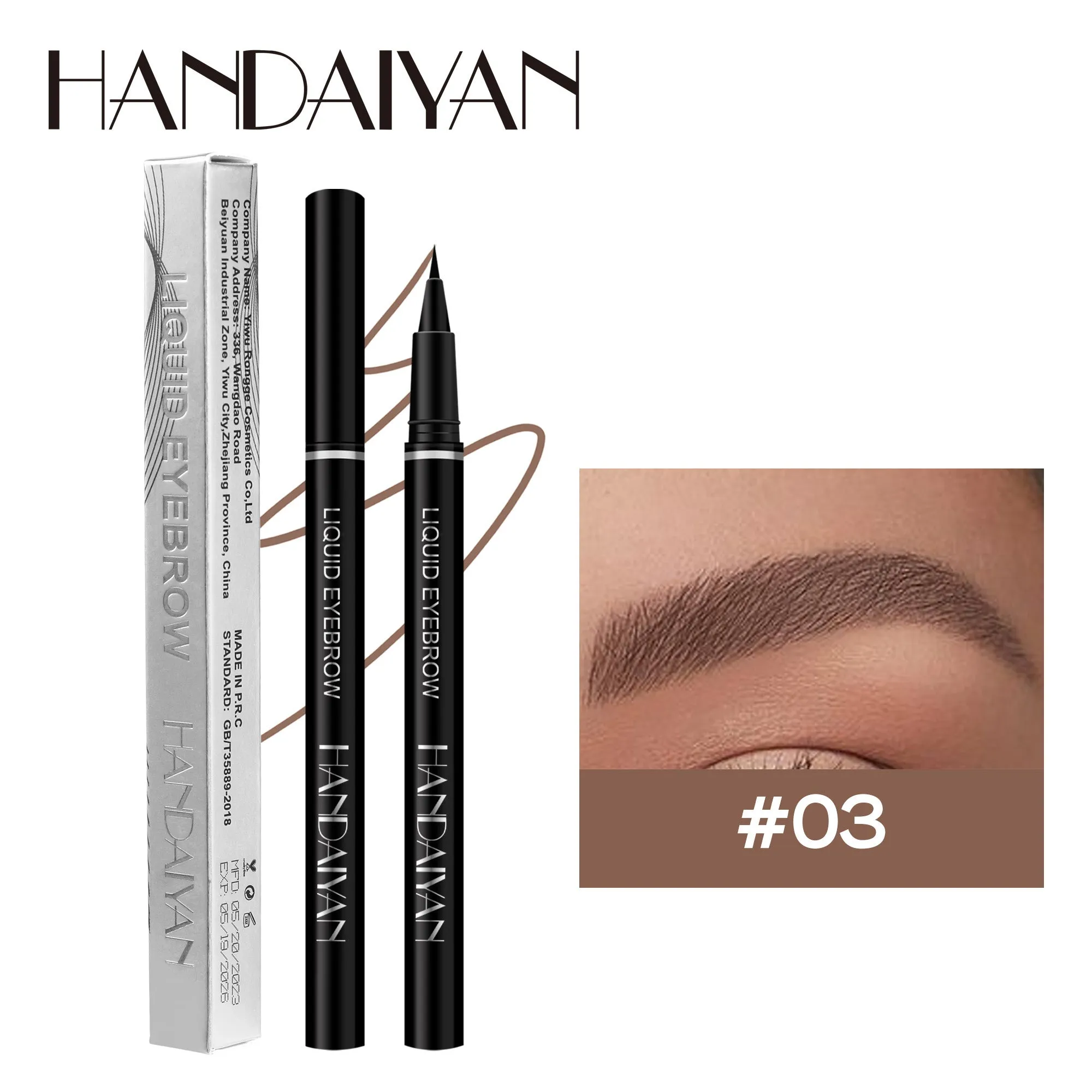 HANDAIYAN 5 Colors Liquid Eyebrow Pen