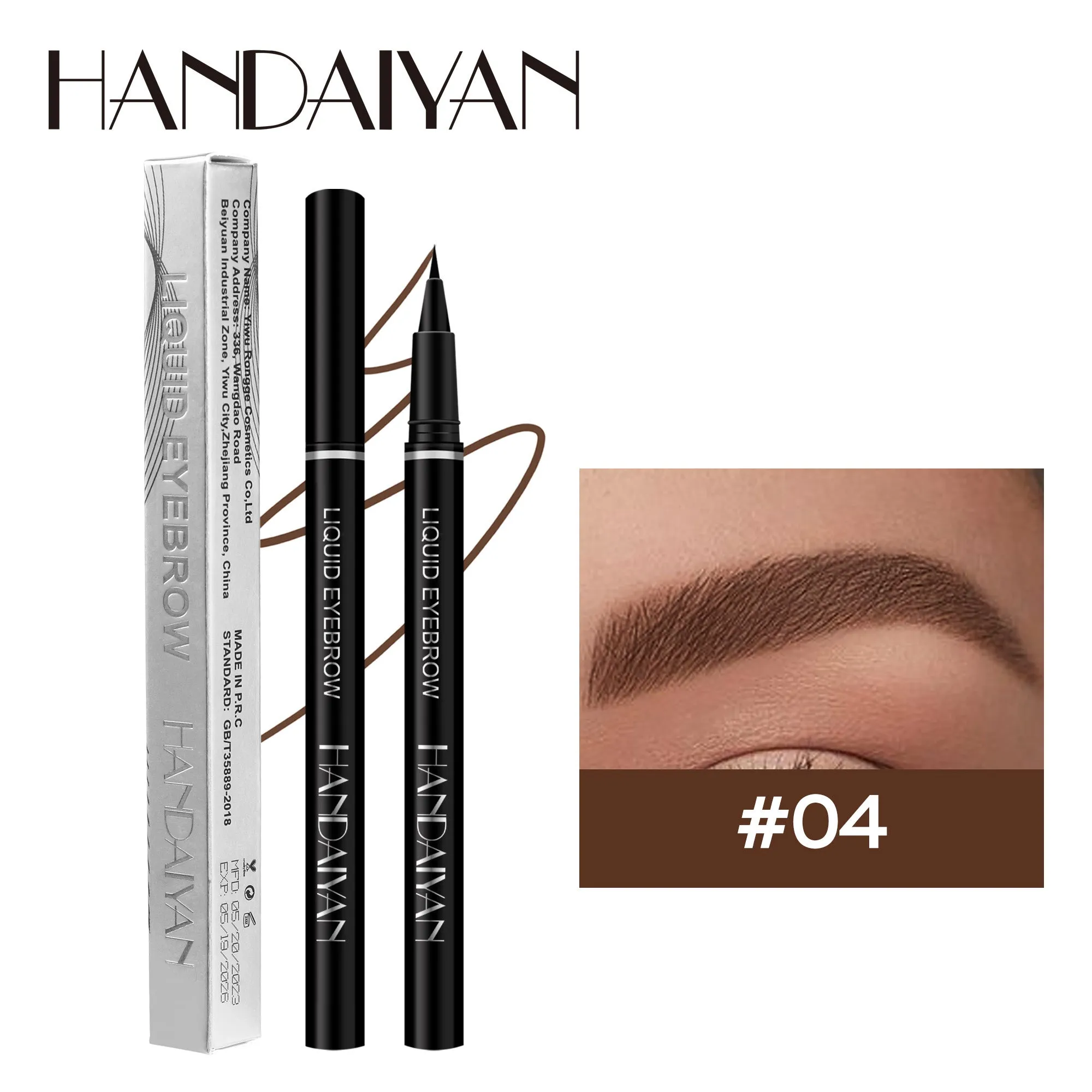 HANDAIYAN 5 Colors Liquid Eyebrow Pen