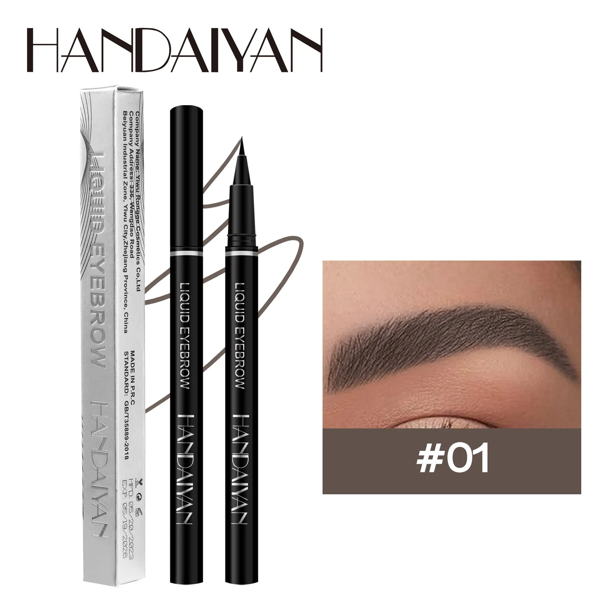 HANDAIYAN 5 Colors Liquid Eyebrow Pen