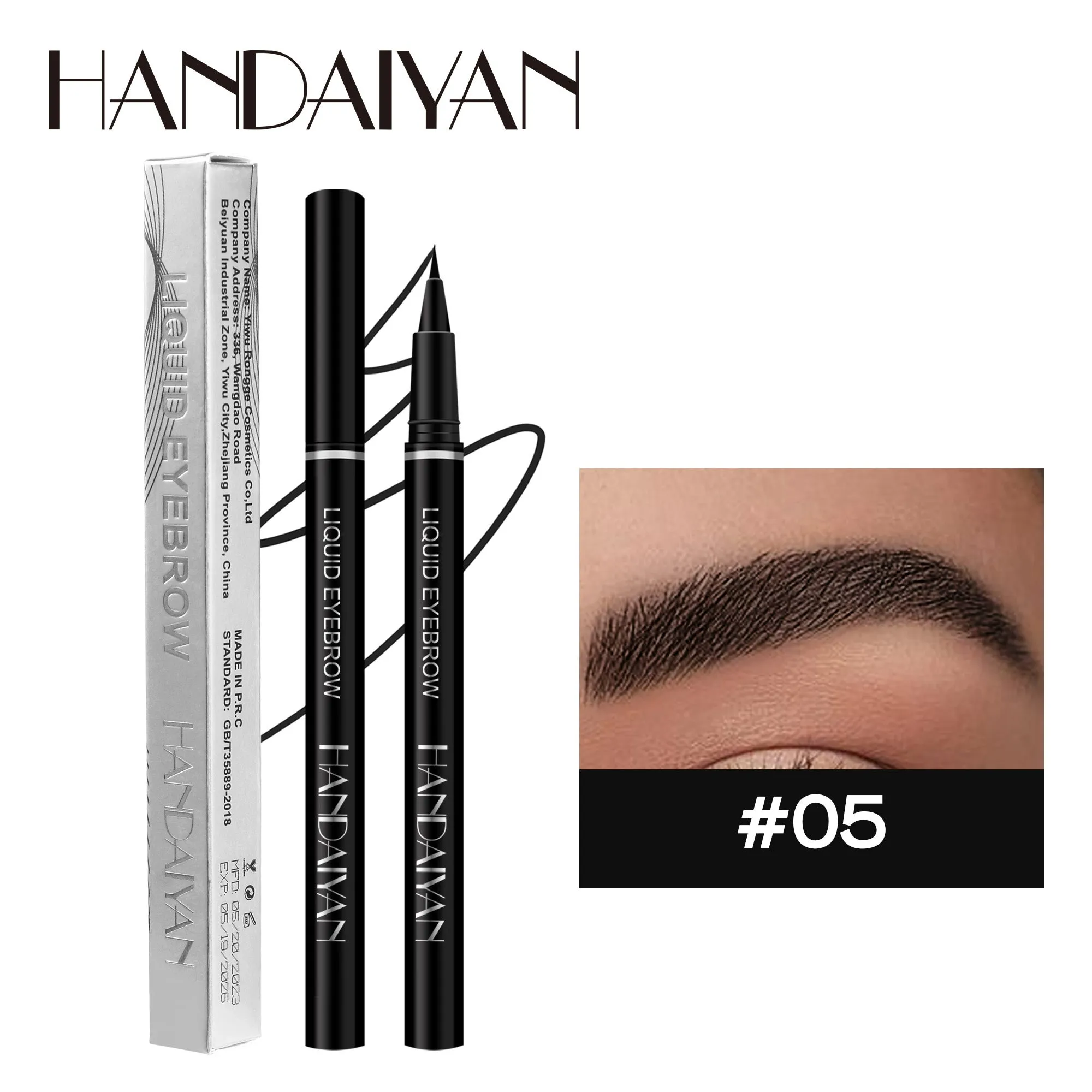 HANDAIYAN 5 Colors Liquid Eyebrow Pen