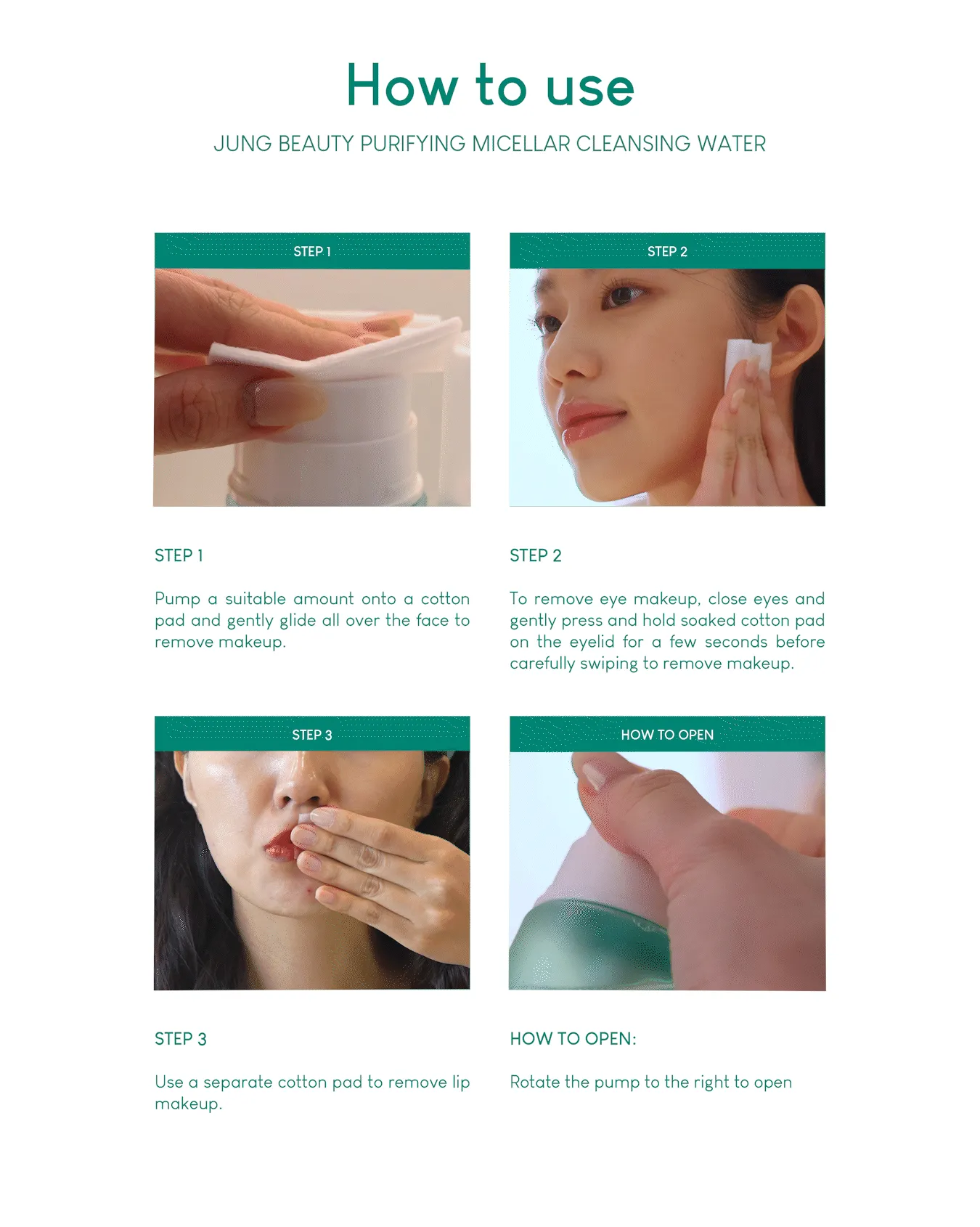 Jung Beauty Purifying Micellar Cleansing Water with Panthenol   Probiotics
