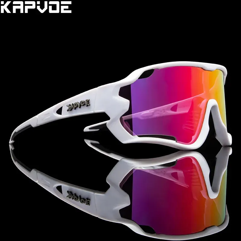 Kapvoe Polarized Cycling Sunglasses Men Outdoor Sports Bicycle Women Bike Cycling Glasses TR90 Bike Goggles Eyewears