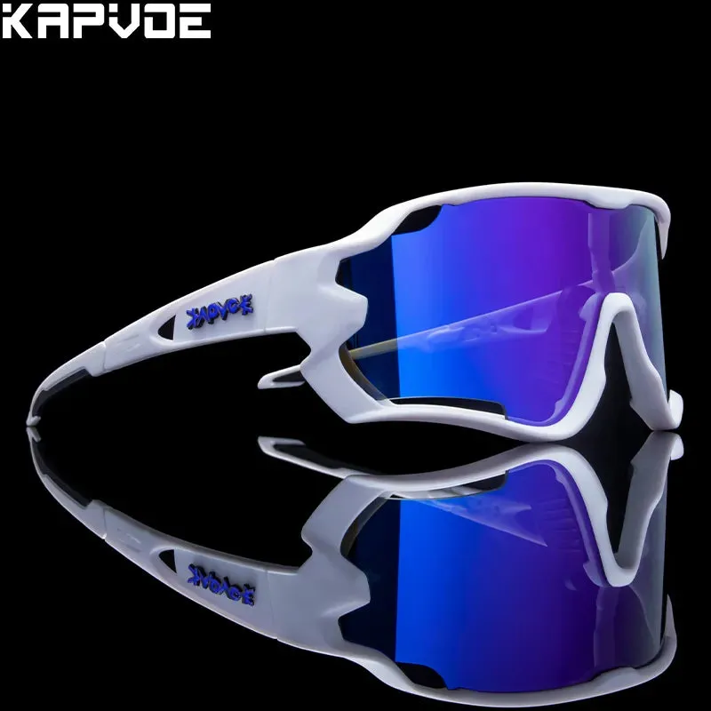 Kapvoe Polarized Cycling Sunglasses Men Outdoor Sports Bicycle Women Bike Cycling Glasses TR90 Bike Goggles Eyewears