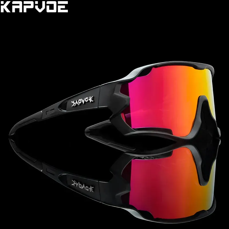Kapvoe Polarized Cycling Sunglasses Men Outdoor Sports Bicycle Women Bike Cycling Glasses TR90 Bike Goggles Eyewears