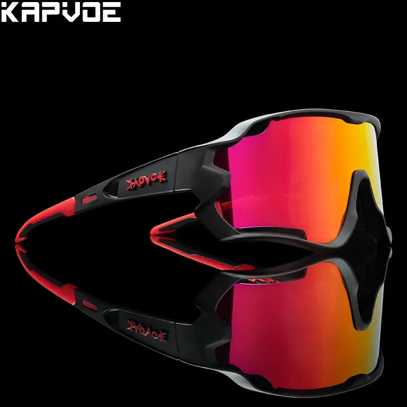 Kapvoe Polarized Cycling Sunglasses Men Outdoor Sports Bicycle Women Bike Cycling Glasses TR90 Bike Goggles Eyewears