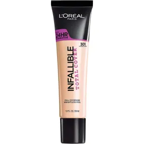 L'OREAL - Infallible Total Cover Foundation, Classic Ivory - 1 fl. oz. (30 ml)