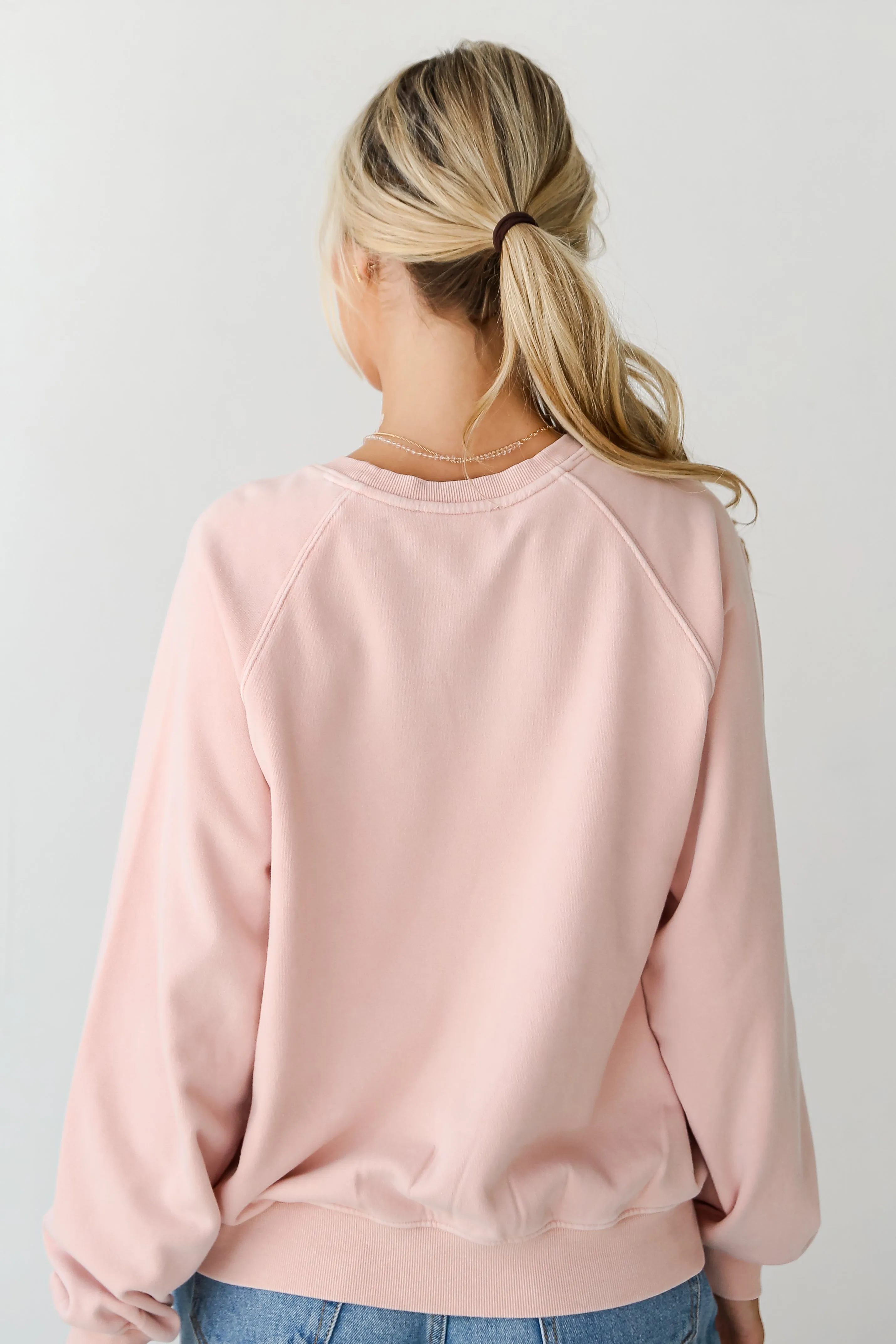 Meredith Blush Fleece Sweatshirt - DU DEAL