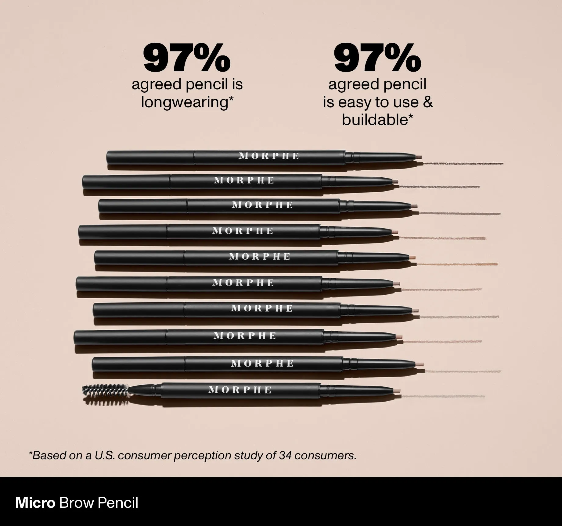 Micro Brow Dual-Ended Pencil & Spoolie - Hazelnut