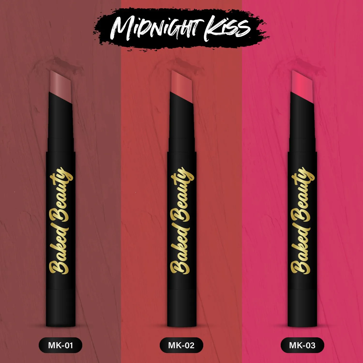 My Crayon Midnight Kiss Super Matte Lip Cream Lipsticks (Pack of 3)