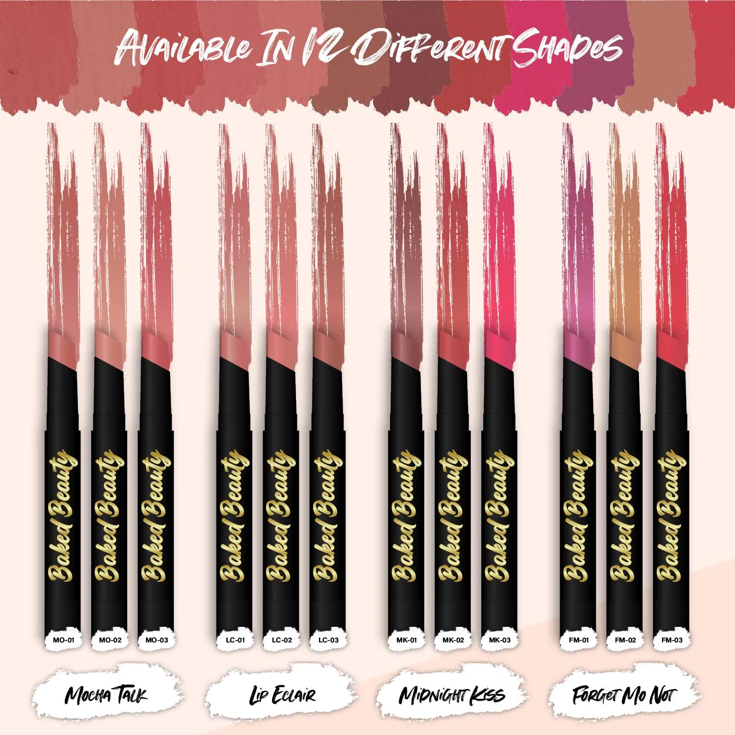 My Crayon Midnight Kiss Super Matte Lip Cream Lipsticks (Pack of 3)