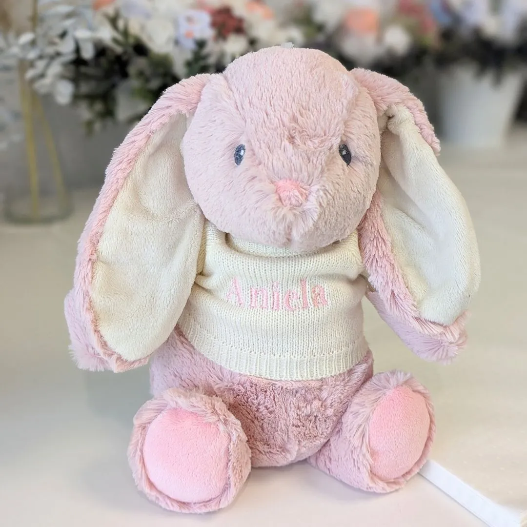 Pink Bunny Rabbit Cuddly Soft Toy 32cm (100% Recycled)