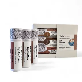 the coffeehouse collection lip butter trio.