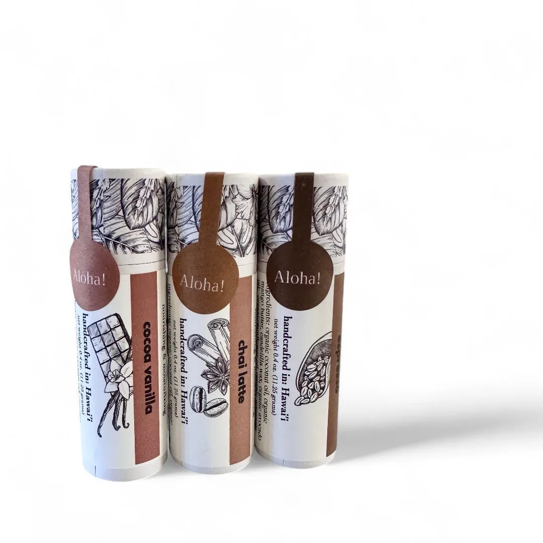 the coffeehouse collection lip butter trio.