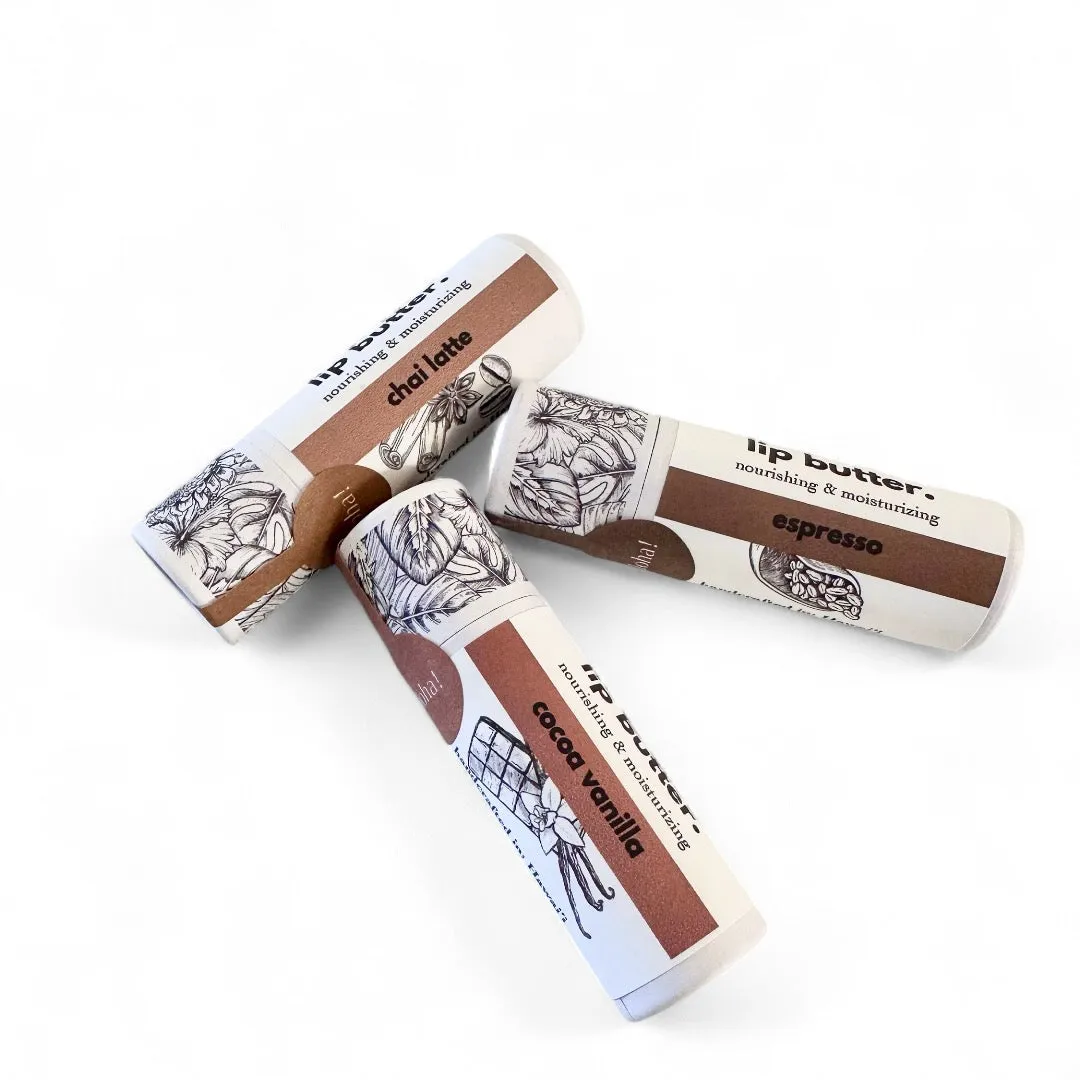 the coffeehouse collection lip butter trio.