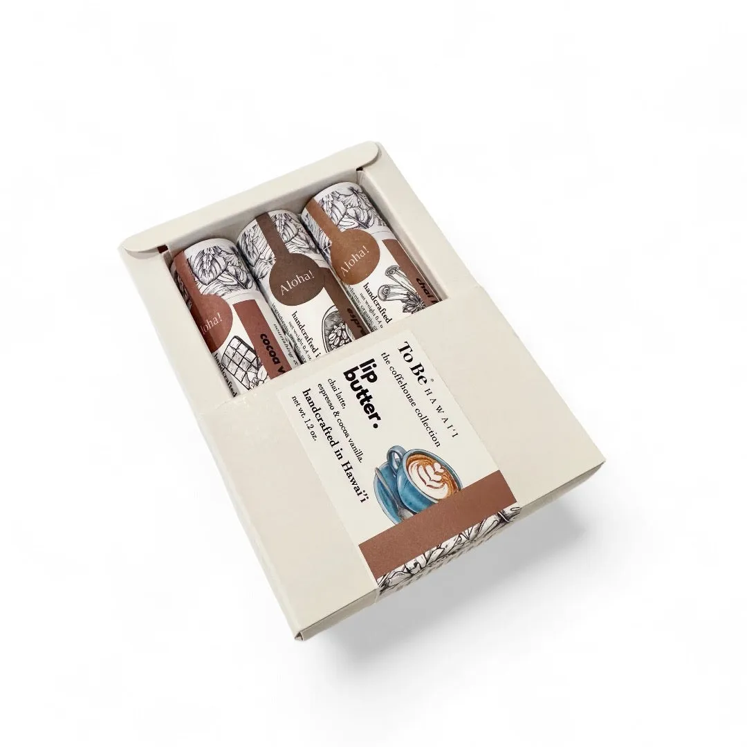 the coffeehouse collection lip butter trio.