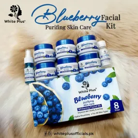 White Plus Blueberry Purifying Skin Care Whitening Facial Kit For All Skin Types